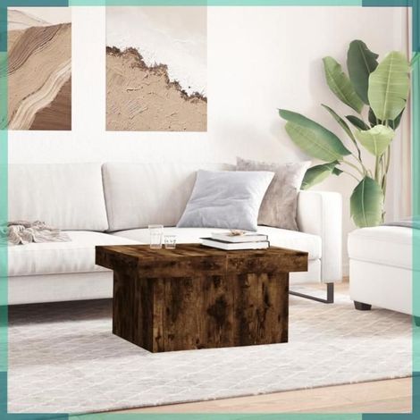 Table basse - 840874 - chêne fumé - 100 x 55 x 40 cm - bois d'ingénierie (1/5)
