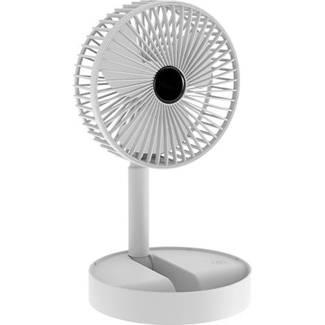 1 Ventilateur de bureau, pliable, télescopique 360 mm, silencieux, 3 vitesses, USB, maison bureau (1/5)