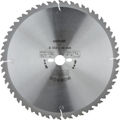 Wolfcraft Kreissägeblatt Serie grün Ø 350 mm Bohrung Ø 30 mm Sägeblätter & Sägehilfen