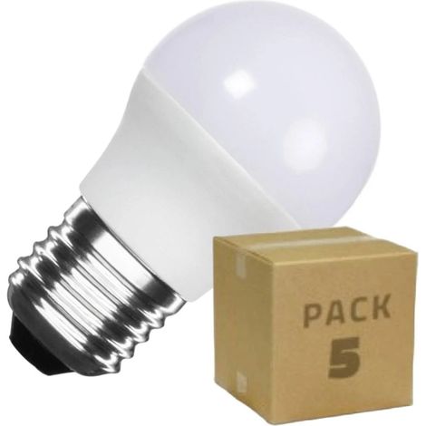 Pack 5 Lampadine LED 12/24V E27 5W 400 lm G45 No Flicker 3000K Bianco Caldo