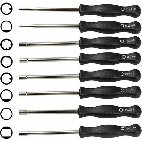 Lot de 8 Outil de réglage, Tournevis pour Carburateur Nettoyage Moteur Réparation Convient à La Plupart des Moteurs de 2 Cycles (1/4)