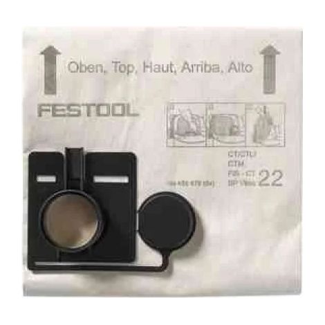 Sac filtre pour aspirateur FESTOOL FIS-CT SP VLIES/5 (5 pièces) - 456871