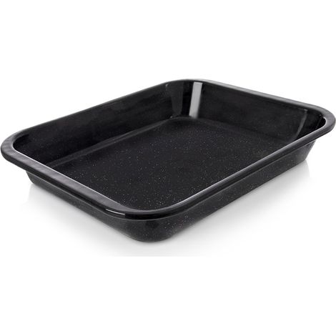 Teglia da forno rettangolare profonda in smalto, 31x25x4,5 cm (1/5)