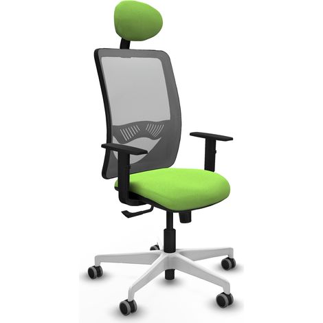 Chaise de bureau piqueras y crespo Zulema noir bois mousse (1/2)