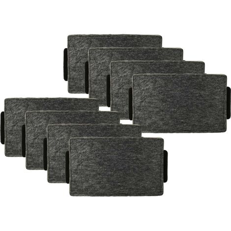 vhbw 8x Aktivkohlefilter Ersatz für Miele 9231860, DKF-19, DKF19-1, 4002515094815 für Dunstabzugshaube - 23,7 x 14,6 x 1,9 cm