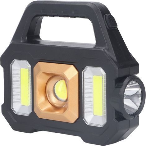 LED-Suchscheinwerfer mit Frontlicht, COB-Seitenlicht (2400 lm), tragbarer USB-Ladeanschluss und Solarfunktion (1/5)