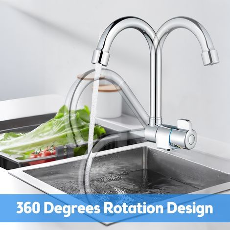 Folding chrome-plated brass kitchen taps, 360-degree rotation for interior window, G1/2 thread, single-handle cold water sink taps, RV yacht basin (1/5)