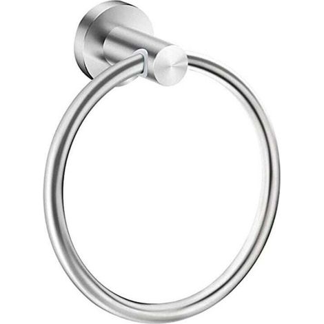 Anneau porte-serviette mural - - Acier inoxydable 304 - Argenté - Antirouille - Support 10 kg (1/4)