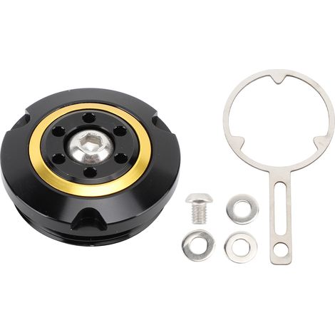 Bouchon de remplissage d'huile moteur de moto, couvercle de réservoir de carburant en alliage d'aluminium pour HP2 Enduro R1200GS R 1200 GS LC R1200R, noir jaune (1/5)