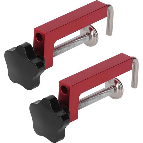 Lot de 2 pinces de fixation en G en alliage d'aluminium, 35-160 mm, pour scie circulaire de table à bois. (1/5)