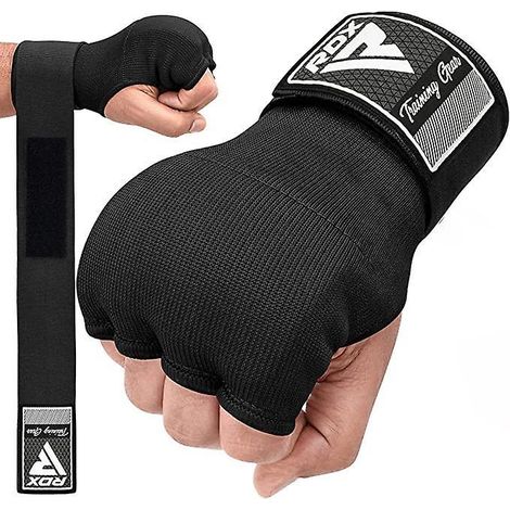 gants De Boxe Noirs, 69cm Long Wrist Strap, Gants Professionnels Mma Muay Thai, Protection Des Mains Pour Le Combat Des Arts Martiaux, Gants De Bo (1/5)