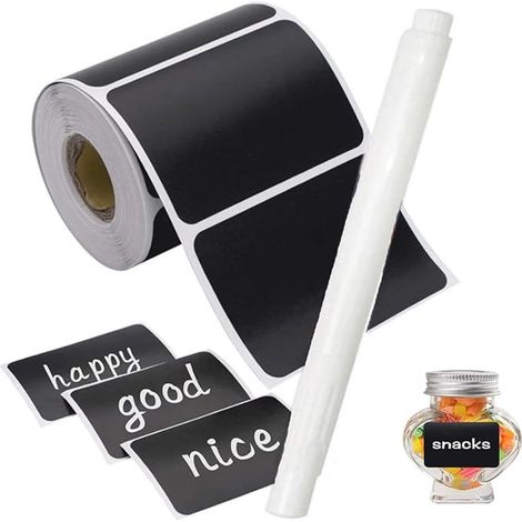 Lot de 120 étiquettes autocollantes 5,5 x 3,5 cm - Étiquettes pour confitures, bocaux, épices, contenants alimentaires et congélateur (1/4)