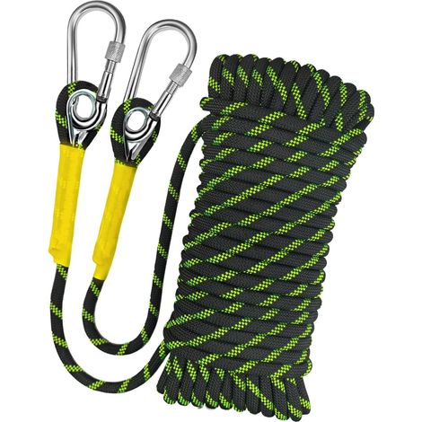 30m Static Climbing Rope 10mm with 2 Carabiners (1/5)