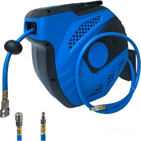 Avvolgitubo ad aria compressa automatico 20 mt attacco 1/4" fissaggio a parete (1/5)