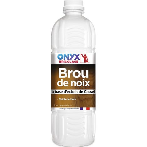 Brou de noix 1L teinture bois naturelle – Teinte brun noisette – Respecte la fibre du bois – Application facile au pinceau – Ardea