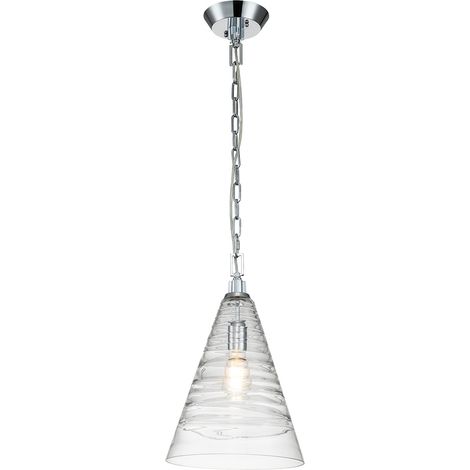 Elstead Feiss Elmore Dome Suspension Plafonnier Chrome Poli (1/5)