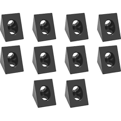 90°-Winkelverbinder für CNC- und 3D-Drucker-DIY-V-Nut, schwarze Ecke für 2020-Aluminiumprofile, 10 Stück (1/5)
