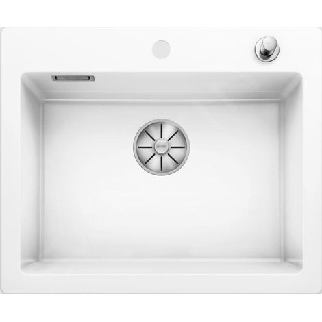 Blanco Palona 6 - Évier en céramique, 62x51 cm, avec commande de vidage, blanc brillant 524731 (1/5)