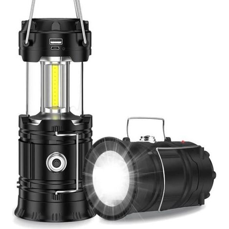 Lanterne Camping LED Pliable - 360° Eclairage - Batterie Rechargeable - IPX4 (1/4)