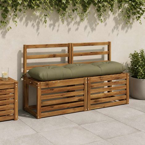 vidaXL Coussin de banc VIANEN 100 % polyester Vert olive (1/5)