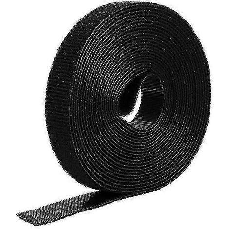 1 rouleau de 5 attaches de câble auto-adhésives réutilisables en nylon avec fermeture auto-agrippante, 2 cm x 5 (1/4)
