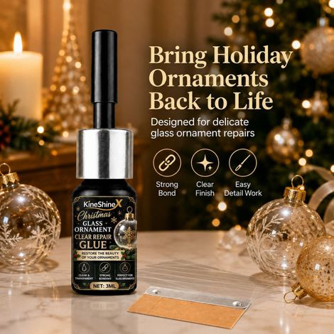 KineShineX Transparentes Reparaturgel für Weihnachtskugeln aus Glas, 3 ml, zur Reparatur von Rissen in Weihnachtskugeln (1/5)