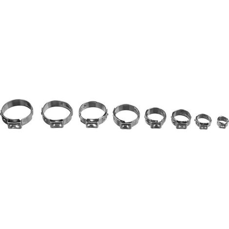 VURAHOME - 80 pièces colliers de serrage à oreille unique pince à sertir Kit d\'outils de sertissage en acier inoxydable automobile 5.8 23.5 MM (1/3)