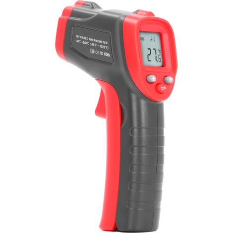 Thermomètre infrarouge à affichage numérique, pistolet de mesure de température sans contact, plage de mesure : -50 °C à 550 °C (1/5)