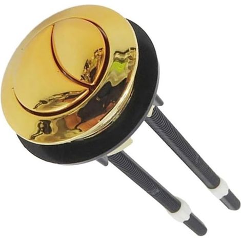 Bouton poussoir de toilette 48 mm doré (1/5)