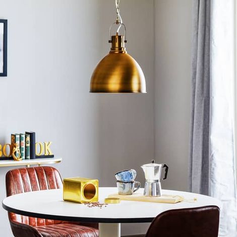 [GEBRAUCHT] B-Ware Trio Lighting Messingfarbene Hängeleuchte Hängeleuchte Lampe Leuchte Tores Hänge