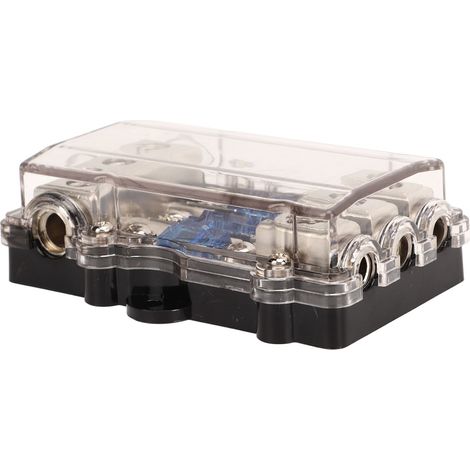 Porte-fusible ANL 3 entrées 3 sorties avec 6 fusibles, bloc en alliage de zinc plaqué nickel pour circuit DC voiture camping-car yacht (1/5)