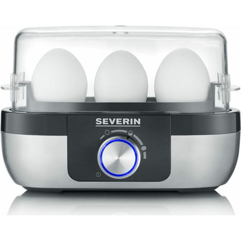 Severin EK 3163 3 uovo/uova Nero, Acciaio inox, Trasparente