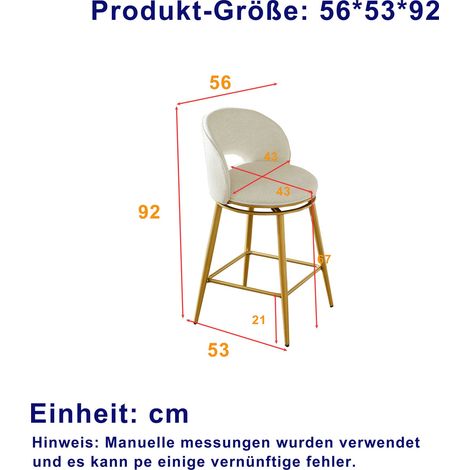 Lot de 2 tabourets chenille pivotants 360°,cadre métal doré,rembourrage confortable,design moderne pour cuisine,bar et salon. (1/5)