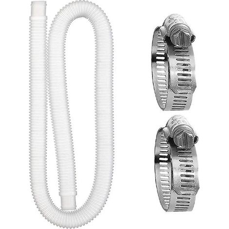 Accessoires de rechange pour pompe de filtration de piscine : tuyau de 1,5 m avec collier de serrage métallique, étanche, durable, facile à installer, compatible avec Intex. (1/5)