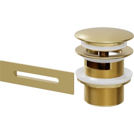 Brushed Brass Retro Fit Overflow and Waste for Parma, Verna, Palermo, Genoa, Ivy, Georgia and Perugia Baths