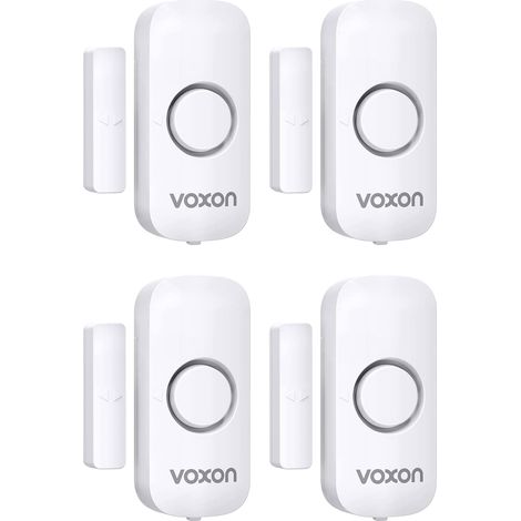 Alarme Porte et Fenêtre, Mode d'Alarme de Chime 2-en-1, Alarme de Maison Facile à Installer, Magnetic Window Door Burglar Alarm with 100dB Loud for Kids Safety Home Shop Security (4 unités) (1/5)