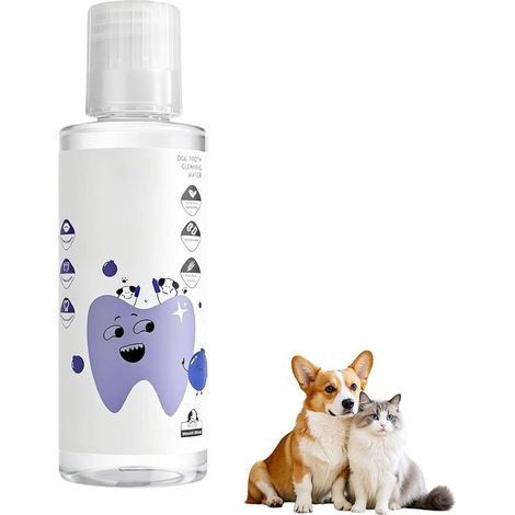 Bain de Bouche pour Chien, Soin Bucco-dentaire pour Animaux pour Lutter Contre le Tartre, Rafraîchit L’haleine du Chien, Favorise des Gencives Saines, 200ML