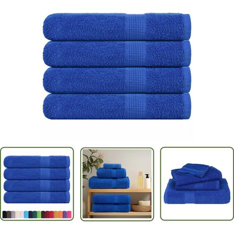 vidaXL Saunatücher 4 Stk. Blau 80x200 cm 360 g/m² 100% Baumwolle (1/5)