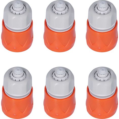 Lot de 6 raccords de tuyau en plastique résistant aux acides forts et à la rouille, adaptateurs de tuyau d'aspiration pour piscine et jardin (norme UE). (1/5)