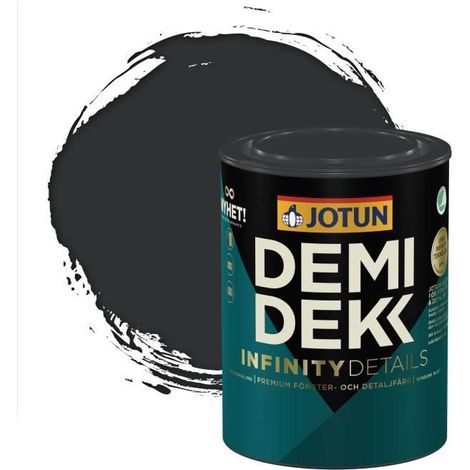 JOTUN - Peinture Bois, Lasure Opaque Satinée - RAL 7021 - Gris Noir - 0,75L (1/2)