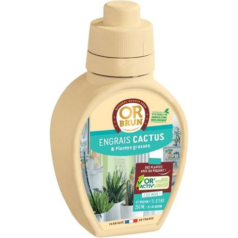 OR BRUN Engrais Cactus & Plantes Grasses - 250ml - Enrichit Les Plantes - Fabriqué En France - Utilisable En Agriculture Biologique OBRECLCACTUS250 (1/2)