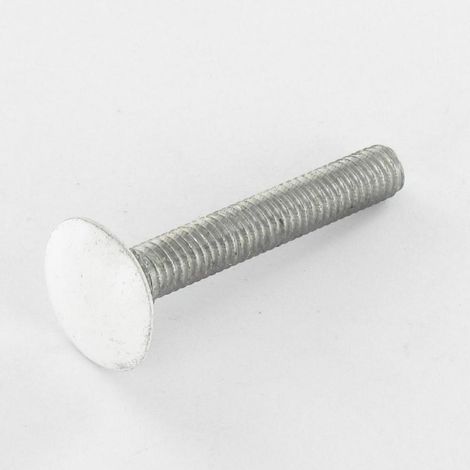 TRCC JAPY tête ronde collet carré M7X65 Pas de 100 Filetage total Aluminium RAL9016 blanc signalisation 30%-1 pièce