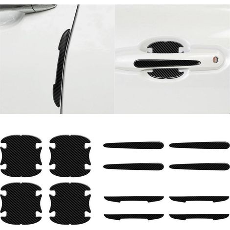 12tlg. Auto Türgriff Schutzfolie Carbon Look Kratzschutz Universal (1/5)