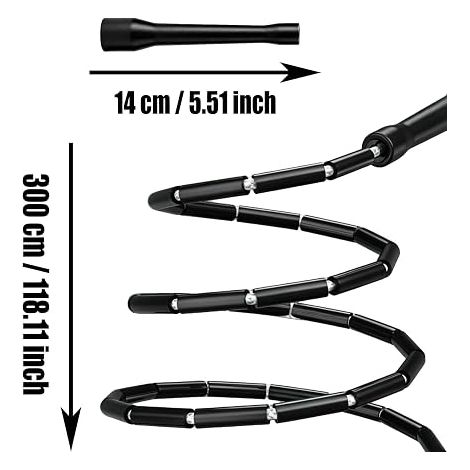 Corde à sauter à perles 3m – Corde réglable avec poignée ABS (1/4)