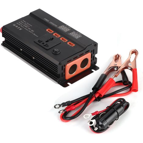 GARRYFIZH Convertisseur de puissance 12 V vers 220 V, onduleur avec écran LCD, protections multiples, 3000 W, anti-interférences, maintenance simplifiée. (1/5)
