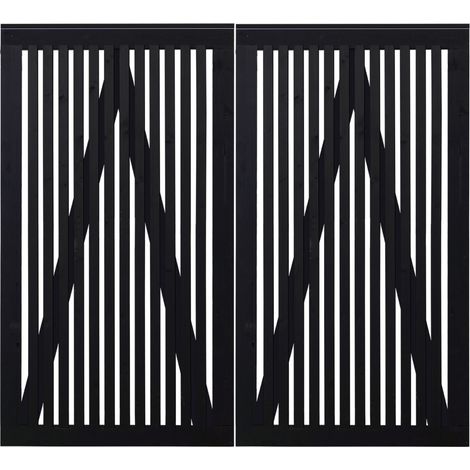Plus Doppeltor Sendai 200 x 180 cm RAL 9005 Schwarz