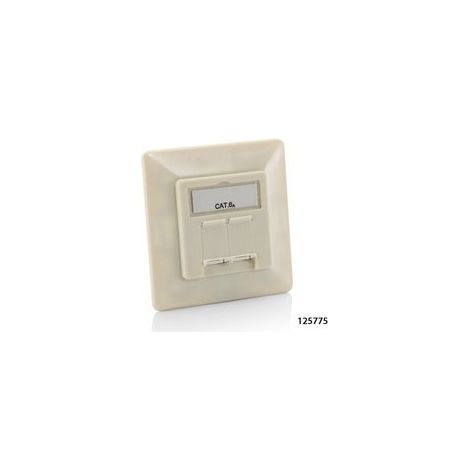 Toma RJ-45 equip dos puertos montaje empotrado