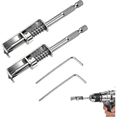 Set of 2 Bit Holders for Screwdrivers and Electric Screwdrivers, Spring Bit Holder for Fixing Screws, Anti-Fall Aid for One-Handed Use, Universal Tool for Handyman (1/5)
