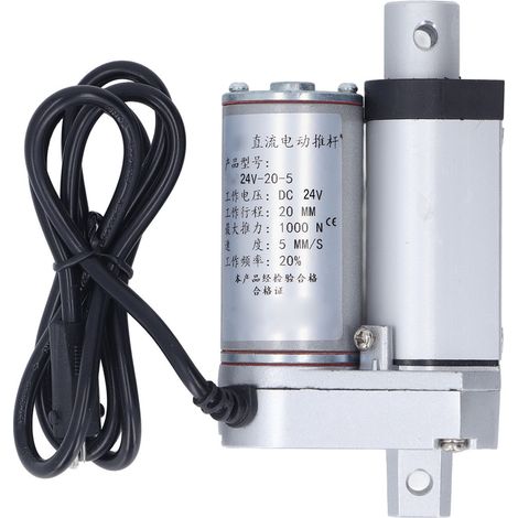 Linearer elektrischer Stellantrieb mit 20 mm Hub und 1000 N Schubkraft für 24-V-Maschinen