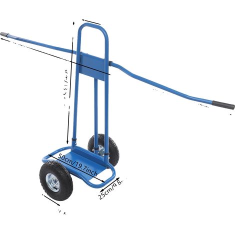 Camion de transport de plaques, haute capacité de charge, construction en fer durable, Bleu (1/2)